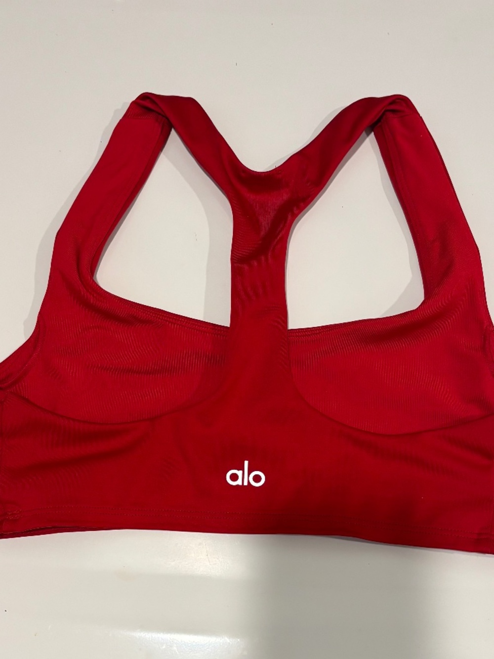 ALO yoga red sports bra, size XS